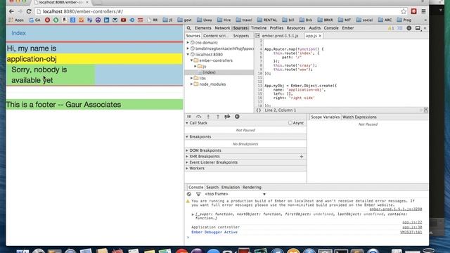In 20 minutes learn Ember.js - controller, view, templates, routes смотреть онлайн