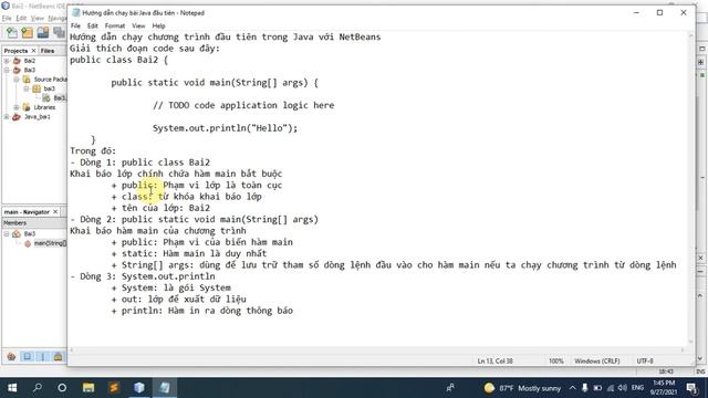 Hướng dẫn viết chương trình đầu tiên trong Java với NetBeans смотреть онлайн