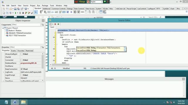 Lazarus IDE (SQLite3) : How to create .db file смотреть онлайн