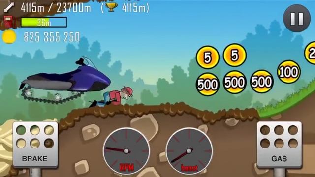 Hill CLimb Racing Snowmobile Glitch смотреть онлайн