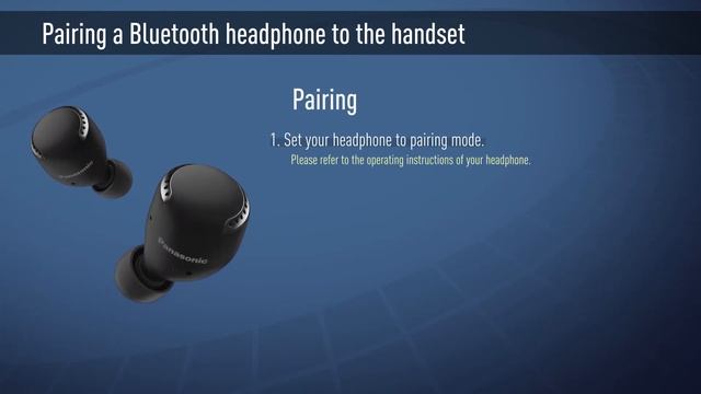Panasonic - Telephones - KX-TGD890, KX-TGD892, KX-TGF892, TGDA99 - How to pair a Bluetooth headset. смотреть онлайн