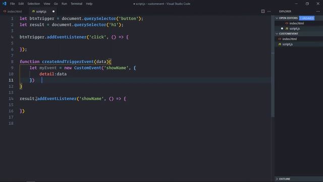 How to Create Custom Event in Javascript смотреть онлайн