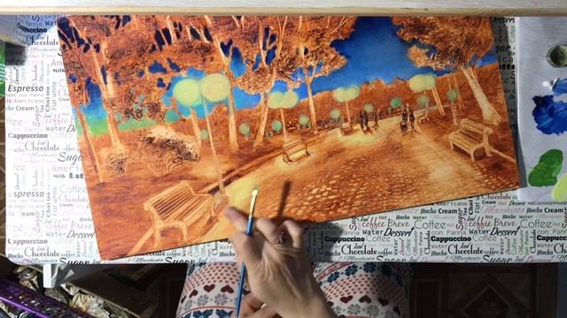 Пейзаж написать Целлофаном в технике жидкое мало 2часть смотреть онлайн