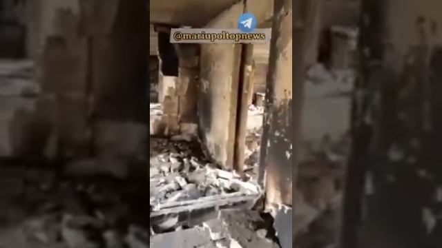 Мариуполь, разрушенный дом бульвар Богдана Хмельницкого 16. 4 мая 2022 смотреть онлайн