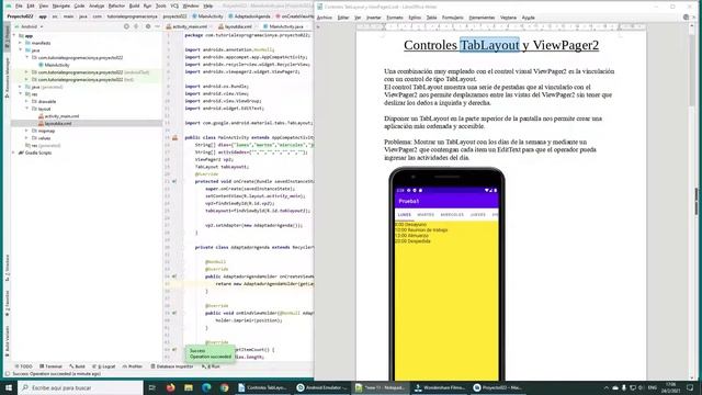 Curso de Android con Java: Controles TabLayout y ViewPager2 смотреть онлайн