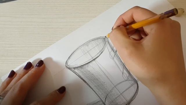 Светотень, конструктивный рисунок, как нарисовать кружку. смотреть онлайн