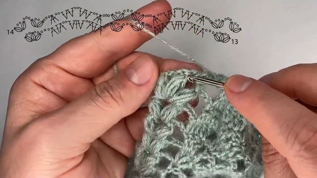 Свяжите её обязательно! Шаль крючком 2 часть/crochet shawl tutorial 2 part смотреть онлайн