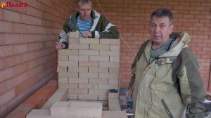 разметка первого зуба в барбекю Андрей и Александр печники из Майкопа