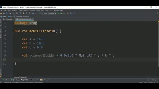 volume of ellipsoid in kotlin смотреть онлайн