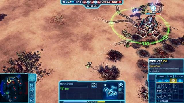 Command & Conquer 4: Tiberian Twilight - 3v3 Skirmish HARD - Blood and Sand - Gameplay PC смотреть онлайн