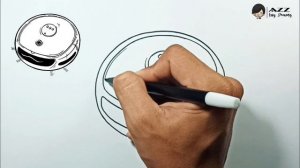 How to draw Robot Vacuum Cleaner