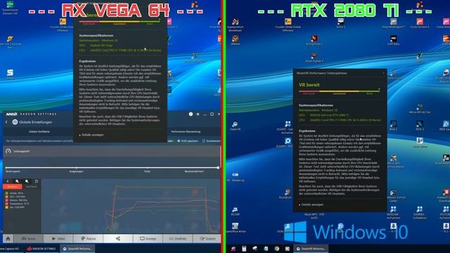 RX VEGA 64 vs RTX 2080 TI - SteamVR Performance Test /// BENCHMARK /// смотреть онлайн