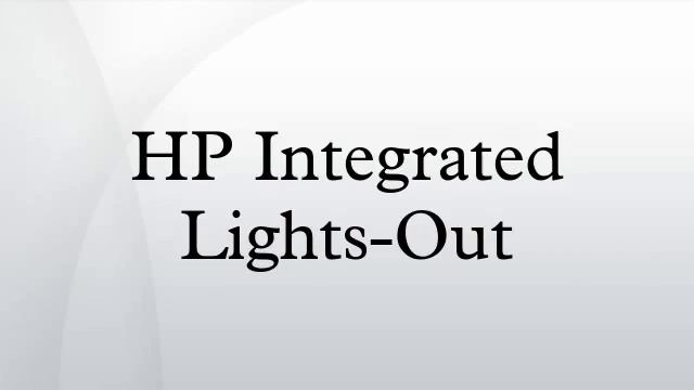 HP Integrated Lights-Out смотреть онлайн
