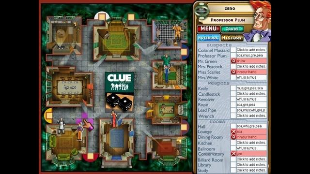 Clue Classic 2. Play as Prof. Plum. смотреть онлайн