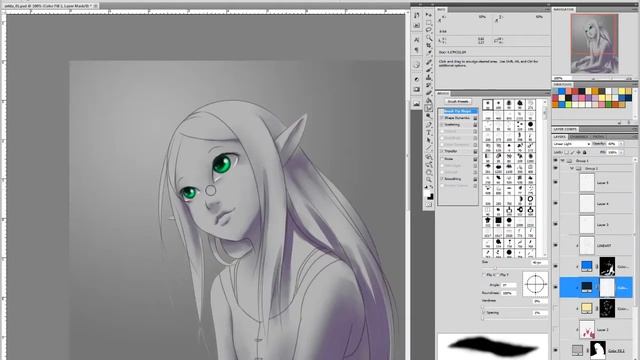 Speed painting: young princess Zelda digital paint on Photoshop смотреть онлайн
