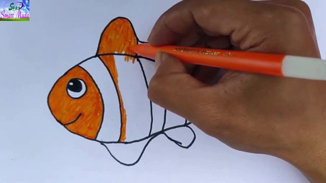 How To Draw Nemo Fish, Belajar Menggambar Dan Mewarnai Ikan Nemo смотреть онлайн