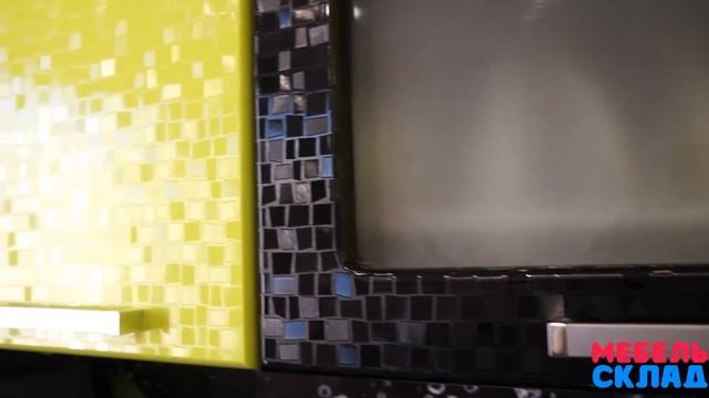 Кухня на заказ от мебель Склад (черно - желтая) смотреть онлайн