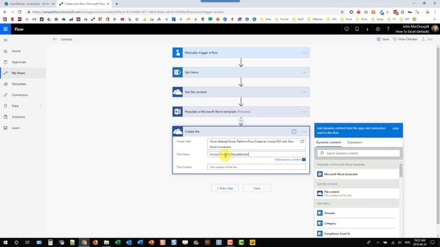 Create a Dynamic Invoice PDF Template with Microsoft Flow смотреть онлайн