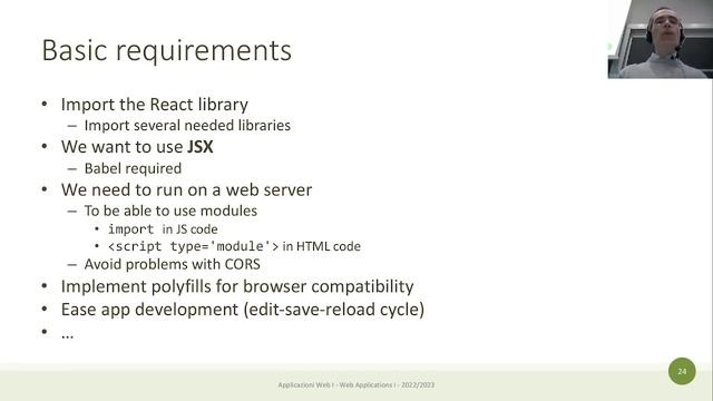AW1-2023-L13: Introduzione a React смотреть онлайн