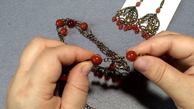 ПЕРЕДЕЛКИ УКРАШЕНИЙ. Камни СЕРДОЛИК. До и после. смотреть онлайн