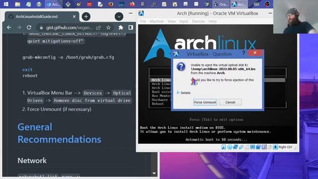 Arch Linux Install in VirtualBox -- Walkthrough смотреть онлайн