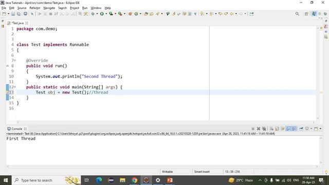 JAVA Tutorial 19 - Multi Threading part-2 смотреть онлайн