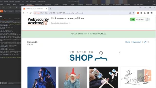 LAB: Limit overrun race conditions смотреть онлайн