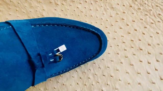 Лоферы женские из натуральной замши, в синем цвете! смотреть онлайн