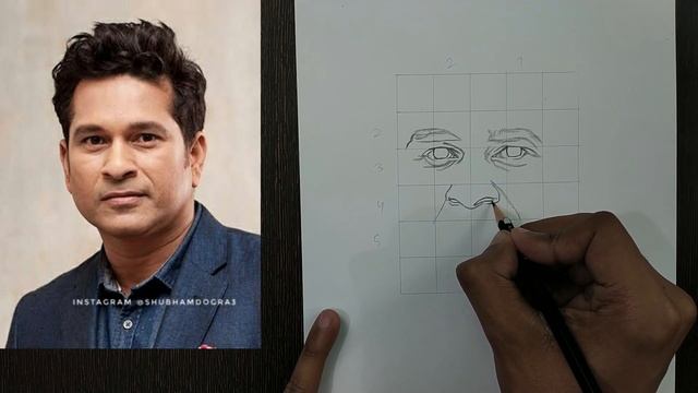 How to draw Sachin Tendulkar Step by Step // full sketch outline tutorial for beginners смотреть онлайн