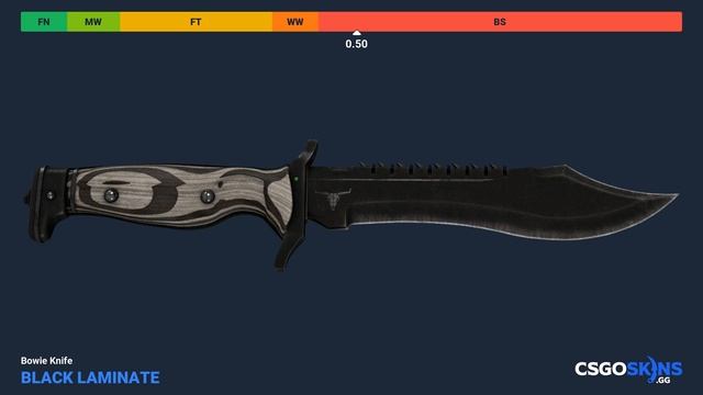 Bowie Knife Black Laminate - Skin Float And Wear Preview