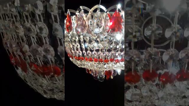 "Катя Красно-Розовая" Хрустальная люстра смотреть онлайн