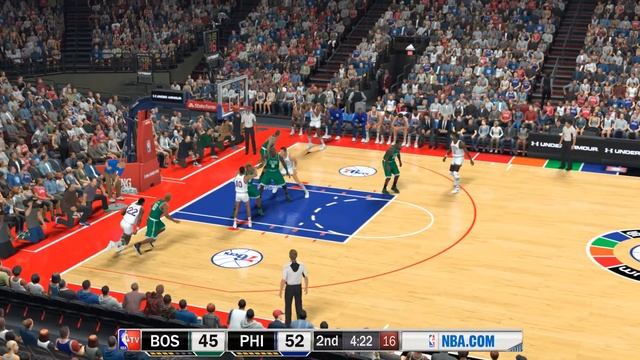 NBA 2K17 - 07-08 Celtics at 82-83 76ers - MyLeague Game 2 for BOS - PC MOD - HD смотреть онлайн