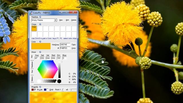 Определение кода цвета на экране. смотреть онлайн