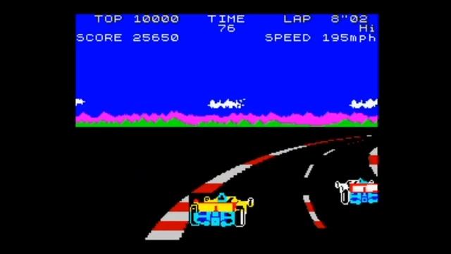 Pole Position (1984 _ 2017 re-crack) Walkthrough (Datasoft version) + Review, ZX Spectrum смотреть онлайн