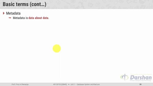 Basic terms used in Database Management System | Unit-1 #03 смотреть онлайн