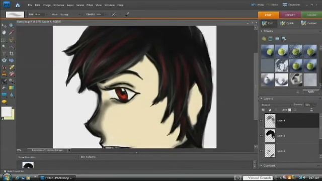 Manga Vampire Speedpaint Photoshop Elements 7 смотреть онлайн