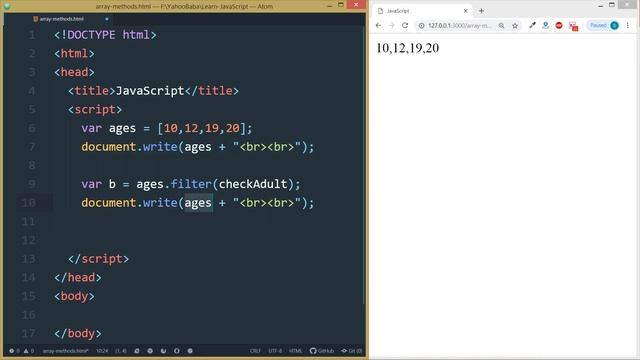 JavaScript Array Filter Tutorial in Hindi / Urdu смотреть онлайн
