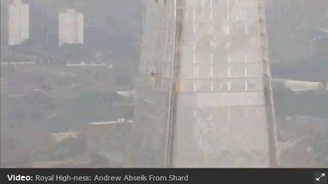 Prince Andrew abseiled down London tallest skyscraper the Shard смотреть онлайн