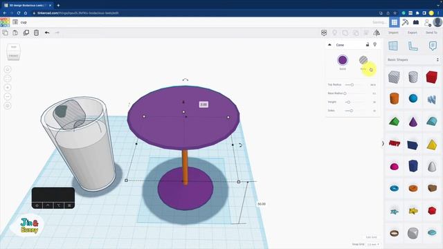 120) Two Cups Of Drink - Tinkerfood | How To 3D Modeling With Tinkercad