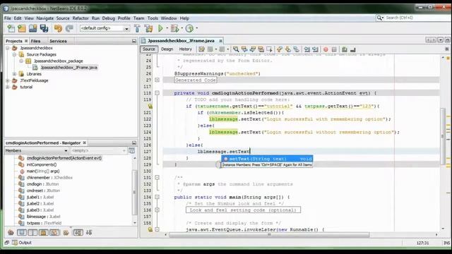 Java Swing JPasswordField & JCheckBox Usage - Login Example Tutorial смотреть онлайн