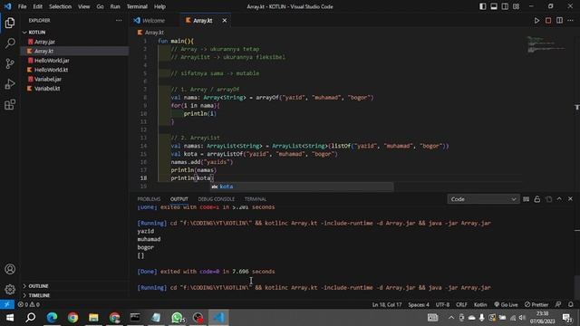 Kotlin: Perbedaan Array dan ArrayList смотреть онлайн