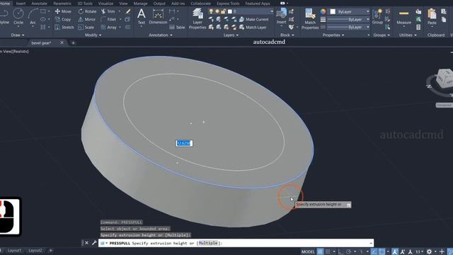 AutoCAD 3D How to Create Bevel Gear (EASY STEP 2020) in autocad by (ⓐⓤⓣⓞⓒⓐⓓⓒⓜⓓ) ✅ смотреть онлайн