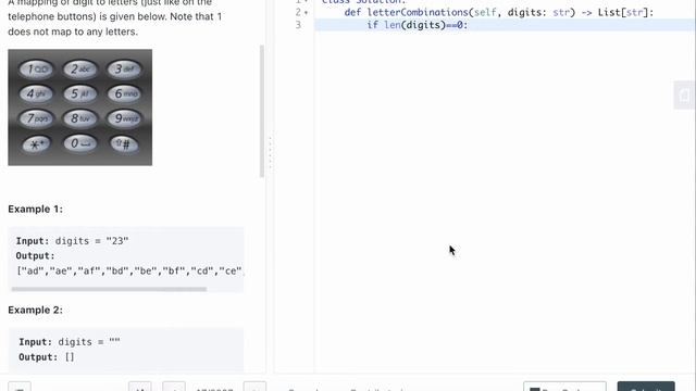 LEETCODE 17 LETTER COMBINATIONS OF A PHONE NUMBER PYTHON | Backtracking смотреть онлайн