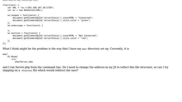 Raspberry Pi: Can't access Pi websocket server from client смотреть онлайн