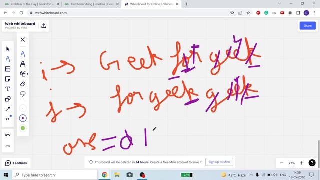 Transform String | Explain with Example | C++ | GFG PotD 19-05-2022 смотреть онлайн