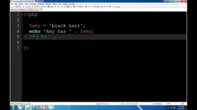 PHP - Variables and echo смотреть онлайн
