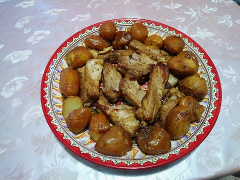 готовлю казан кебаб с свиными ребрами в казане