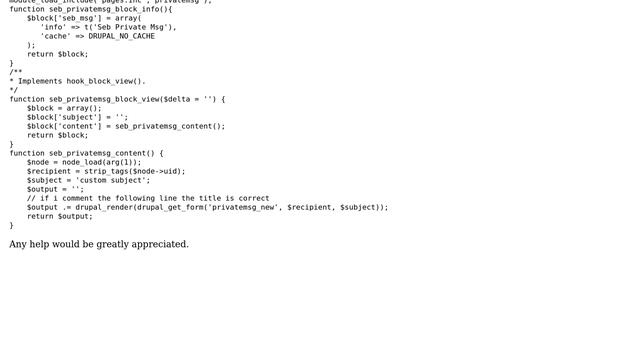 Drupal: Php block messing with the page tittle смотреть онлайн