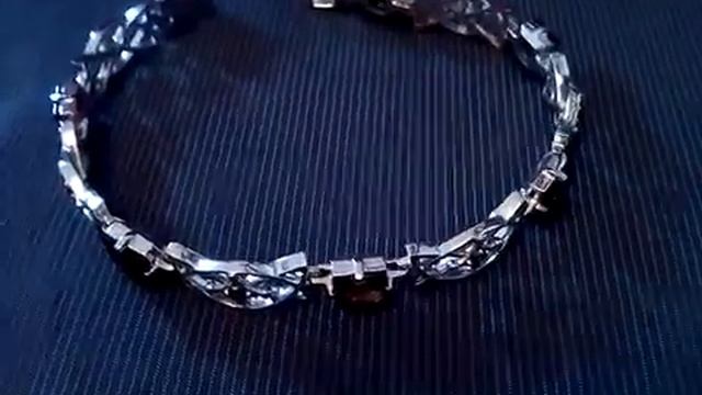 Серебряный браслет с покрытием родием смотреть онлайн