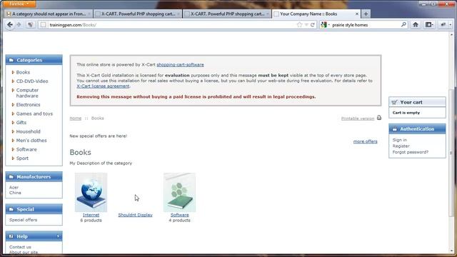 X-cart-Tip Hiding Empty Categories.mp4 смотреть онлайн